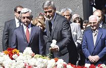 Clooney e Aznavour nas comemorações dos 101 anos do genocídio arménio