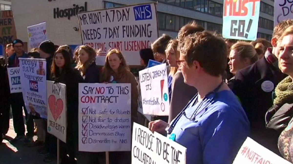First all-out doctor's strike in the history of England's National Health Service