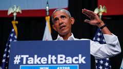 Image: Former U.S. President Barack Obama participates in a Democratic poli