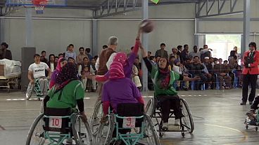 Basquetebol feminino em cadeira de rodas no Afeganistão