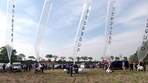 'Propaganda balloons' sent over border from South to North Korea
