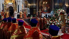 Orthodoxe Christen feiern Osterfest