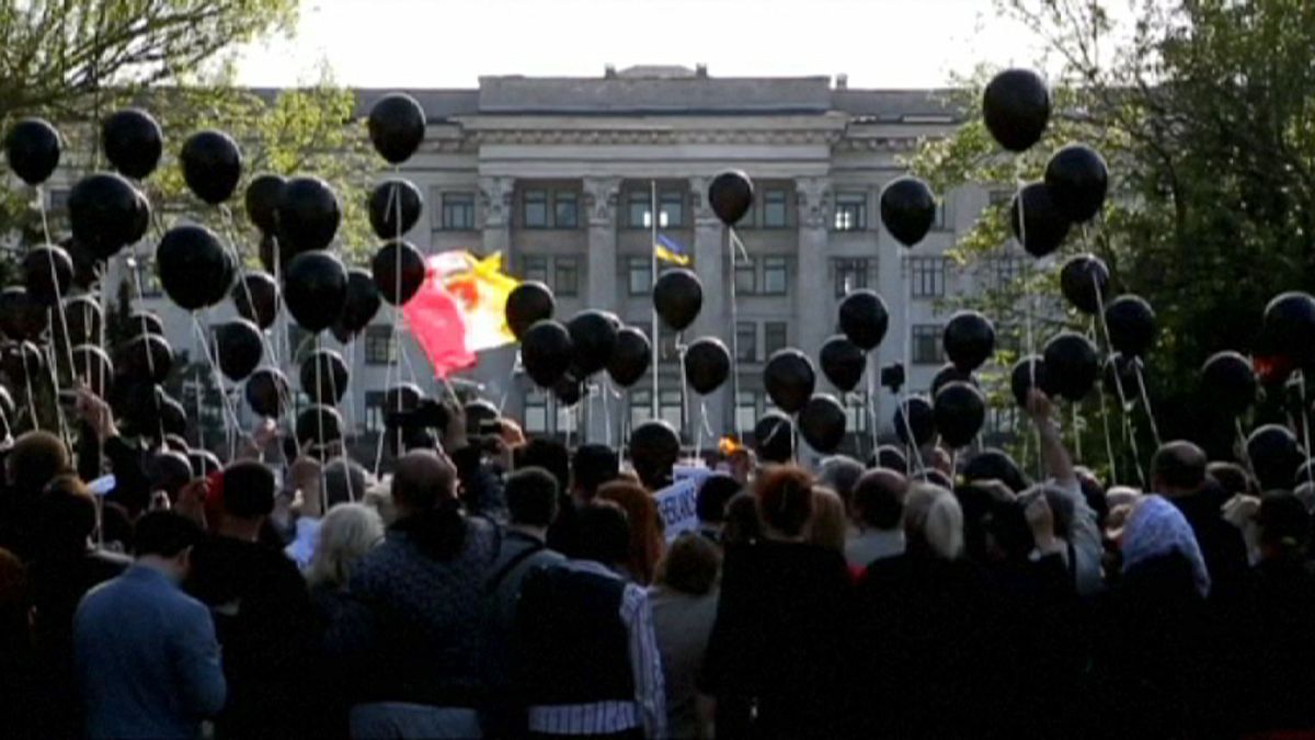 Odessa gedenkt der Opfer der Ausschreitungen von 2014