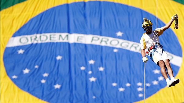Megérkezett Brazíliába az olimpiai láng Megérkezett Brazíliába az olimpiai láng
