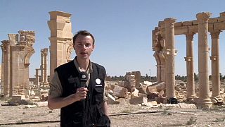 Clearing mines from the ancient site of Palmyra with restoration work ongoing