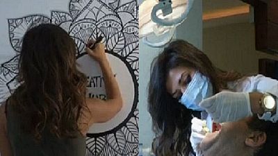 Cairo's doodling dentist cashing-in on her passion for art