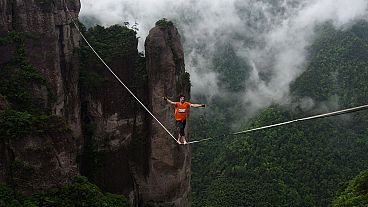 Tightrope Walking Tournament in China