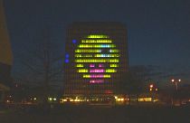 Ces jeunes allemands ont transformé un immeuble en Tetris géant