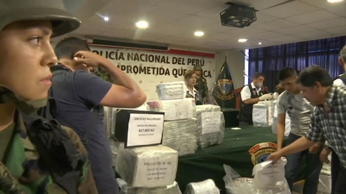 Perú: polícia confisca mais de uma tonelada de cocaína