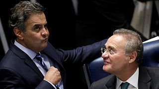 Thousands of protesters for and against impeachment gather outside Brazilian parliament