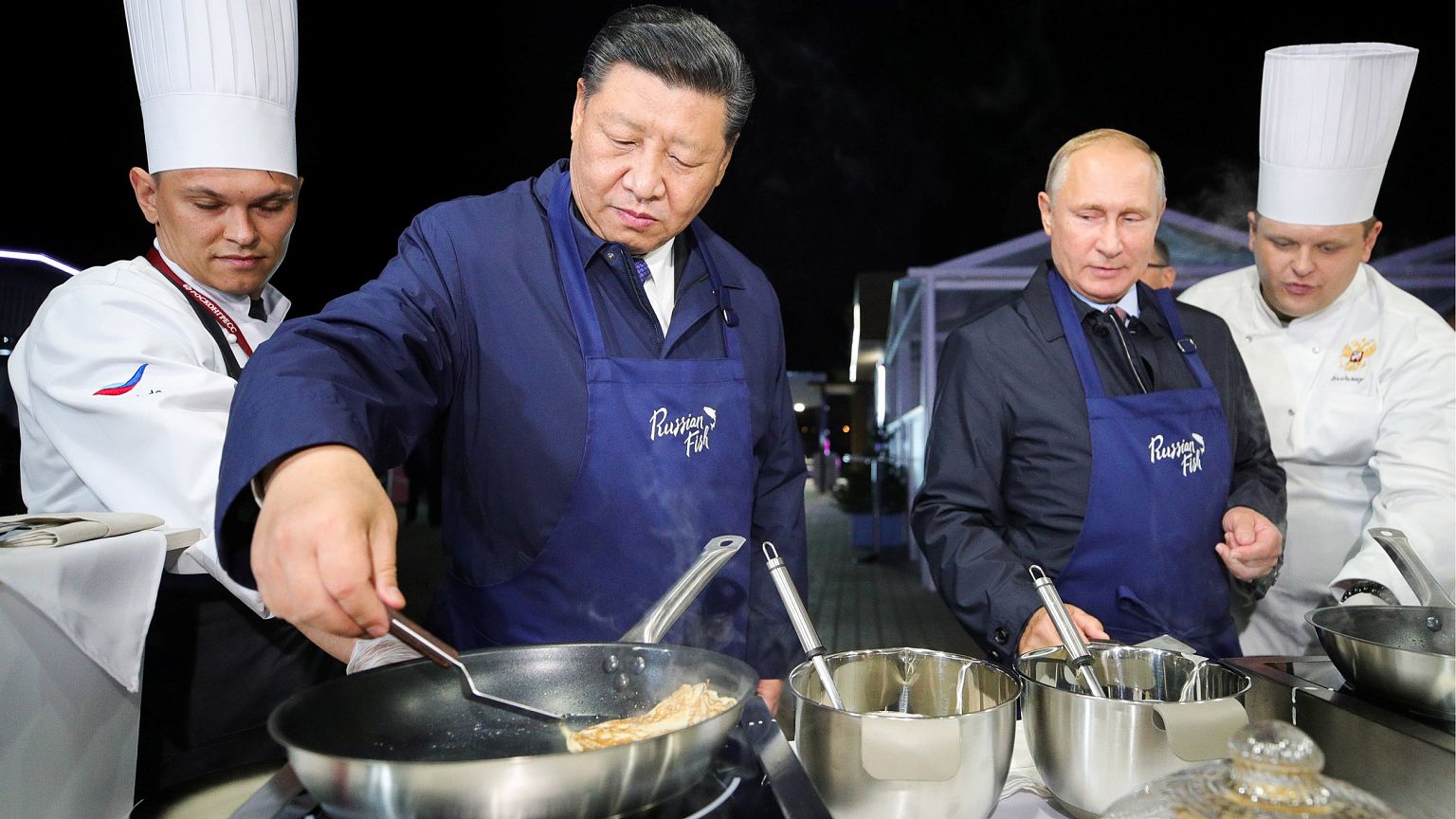 Image: Russian President Vladimir Putin and Chinese President Xi Jinping ma