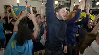 Crimean Tatars celebrate Ukraine's Eurovision victory