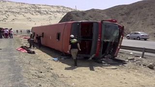 At least 12 dead in Peru bus crash
