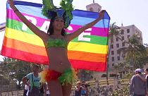 Havana'da LGBT yürüyüşü