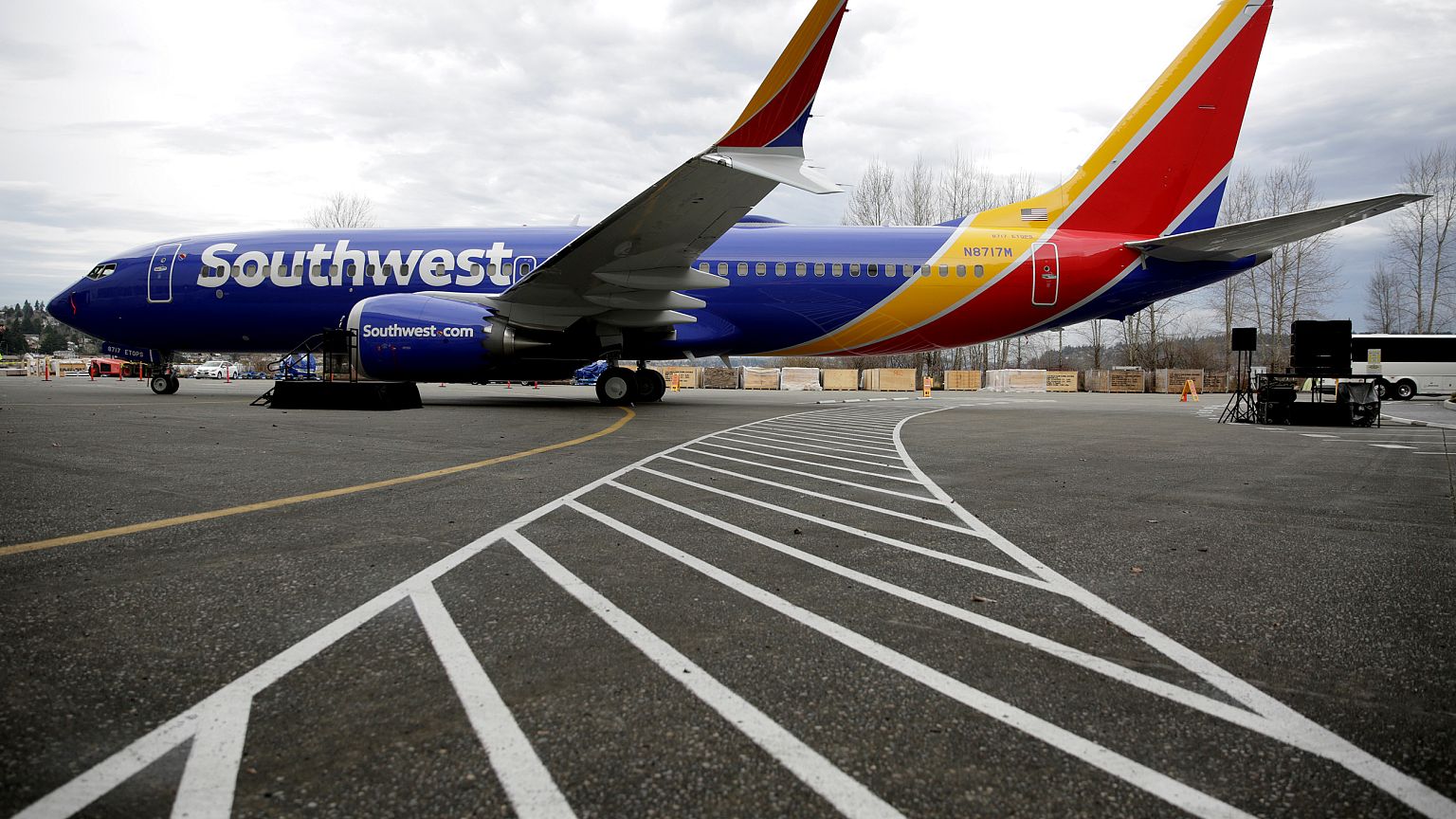 The 737 MAX 8 produced for Southwest Airlines in Renton, Washington on Marc