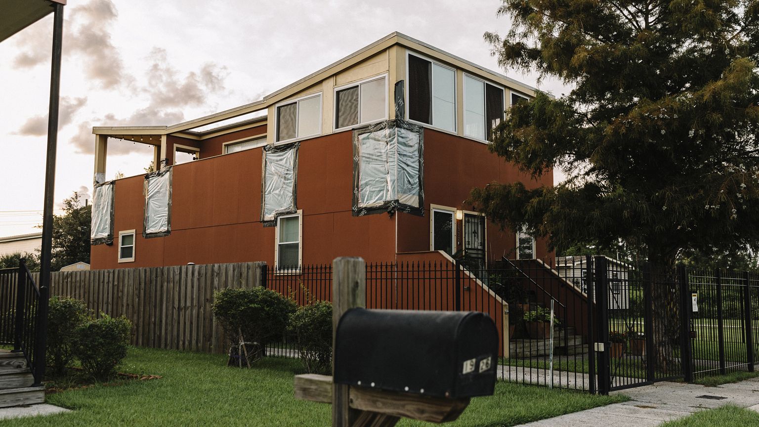 A water-damaged house built by the Make it Right Foundation on Reynes Stree
