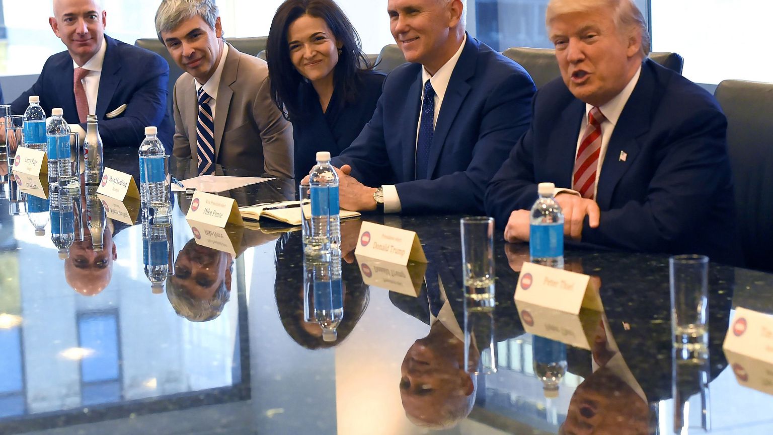 Image: Donald Trump, tech executives