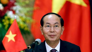 Vietnam's President Tran Dai Quang attends a news conference in Hanoi