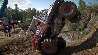 درخشش فرانسوی ها در مسابقه صخره نوردی با کامیون