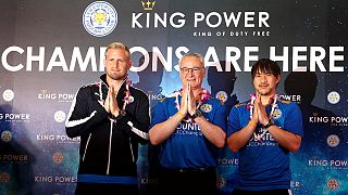 Leicester City arrive in Thailand for celebration tour