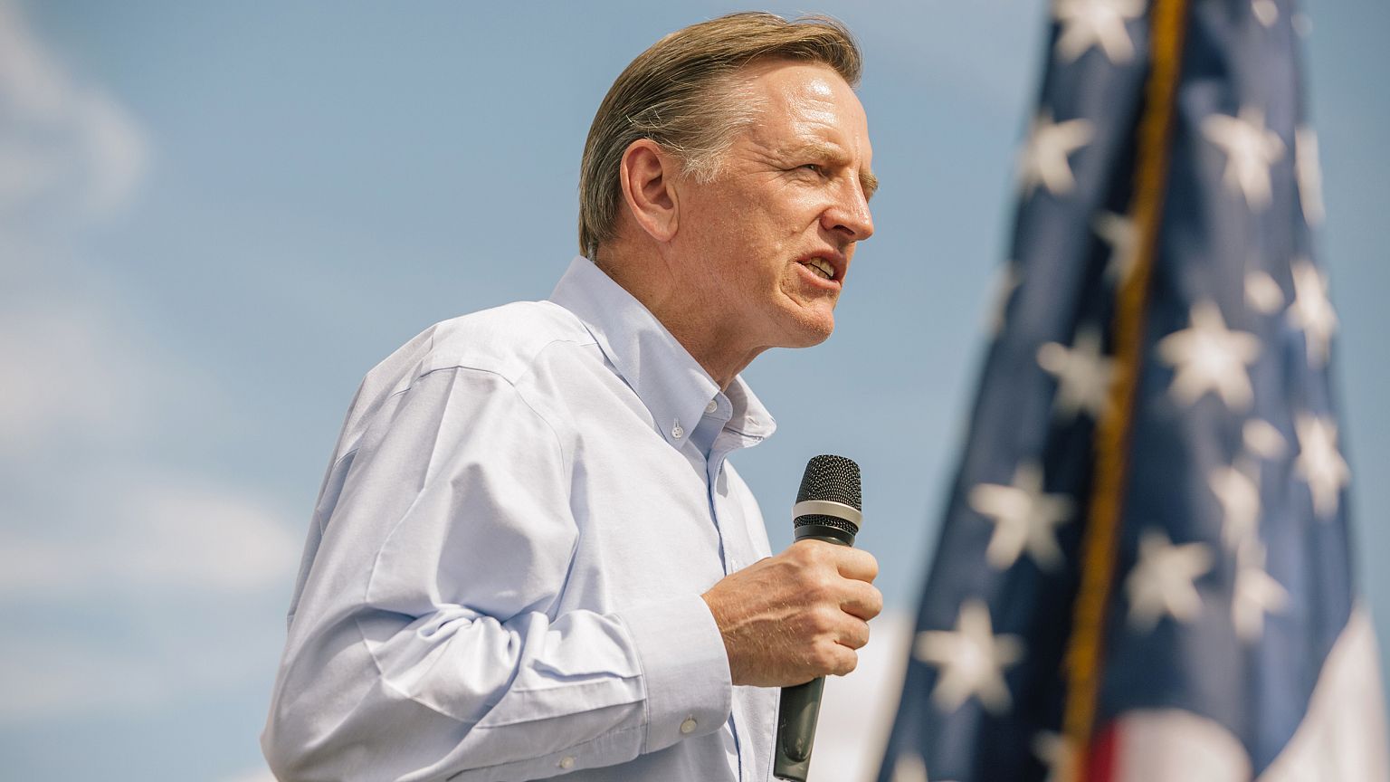 Representative Paul Gosar, a Republican from Arizona, speaks during a 'Road