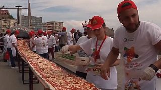 World's longest pizza created in Naples measuring 1.8 km