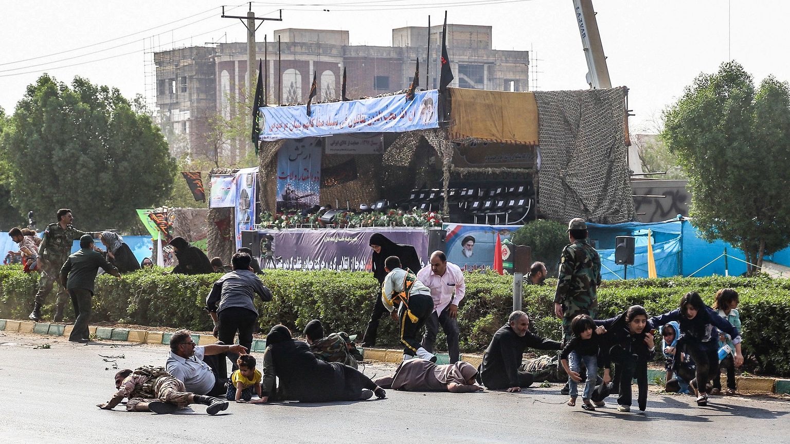 Image: IRAN-MILITARY-UNREST-ATTACK
