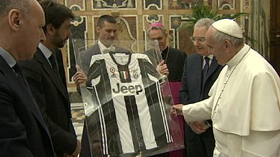 A "benção" do Papa aos finalistas do campeonato italiano