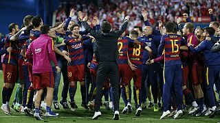 Barcelona edge out Sevilla to claim their 28th Copa del Rey title