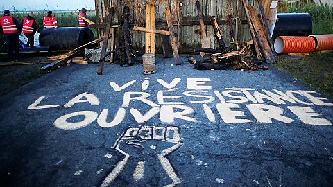 Protests against France's labour reforms spread across the country with transport targeted