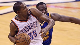 Thunder thrash Warriors to edge towards NBA final