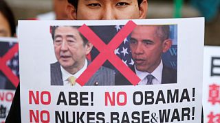 Protests ahead of historic Obama visit to Hiroshima