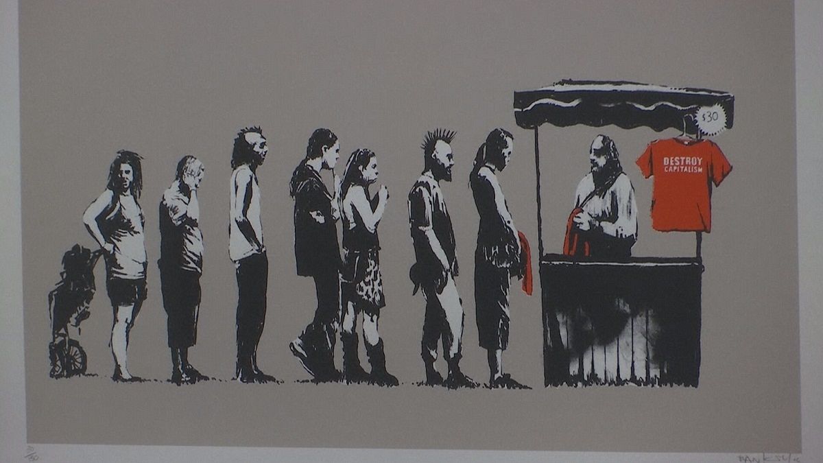 "Krieg, Kapitalismus und Freiheit" - Banksy in Rom