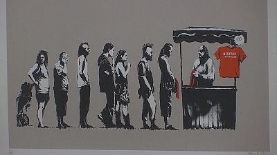 Banksy's work on display in Rome Banksy's work on display in Rome