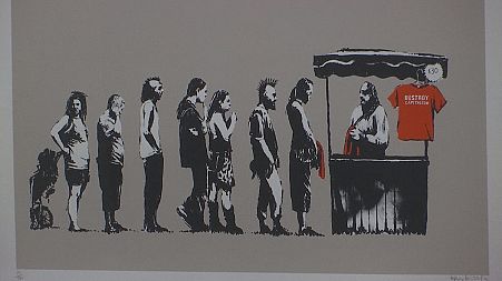 Banksy's work on display in Rome