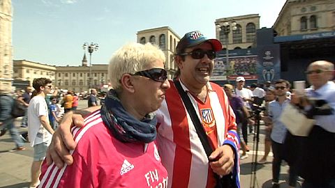 Football fans warm up for Champions League final