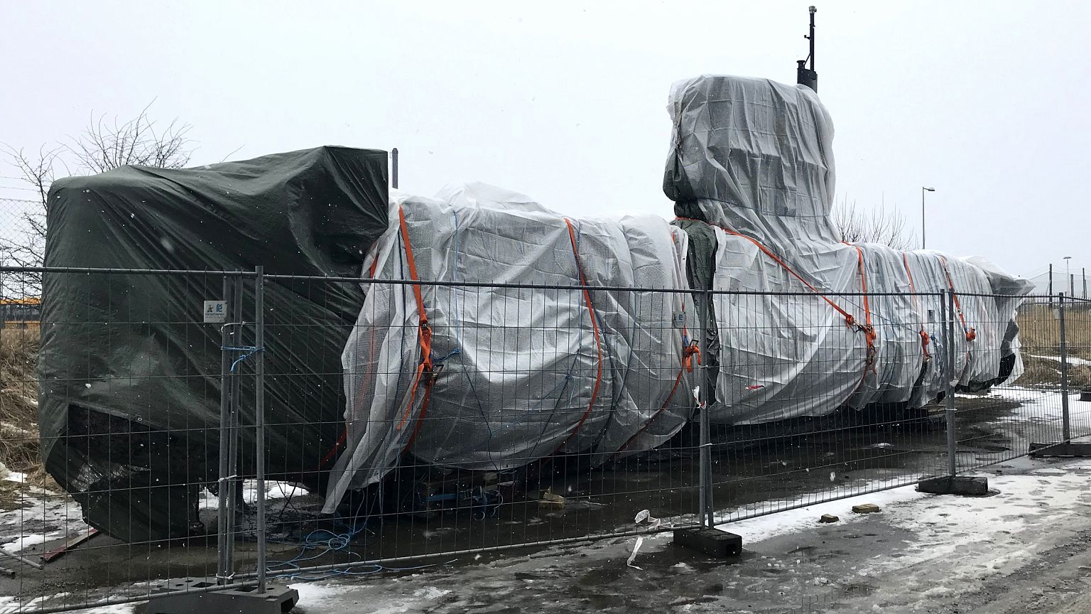 The submarine UC3 Nautilus of Danish inventor Peter Madsen in Copenhagen, D