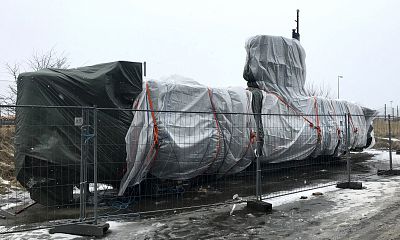 The submarine UC3 Nautilus of Danish inventor Peter Madsen in Copenhagen, Denmark, on March 7, 2018.