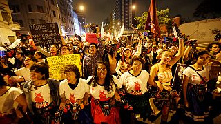 Marchas en Perú contra la candidatura de Keiko Fujimori a unos días de la segunda vuelta de las presideciales