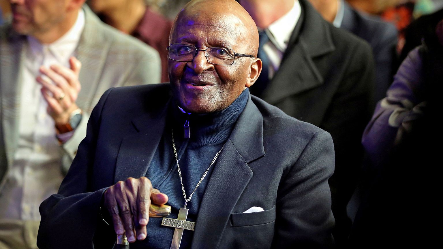 Image: Archbishop Emeritus Desmond Tutu attends the unveiling ceremony of a