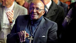 Image: Archbishop Emeritus Desmond Tutu attends the unveiling ceremony of a