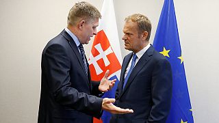 رئيس حكومة سلوفاكيا، روبرت فيتسو، في بروكسل ، تمهيدا لفترة رئاسة بلاده للإتحاد الأوروبي