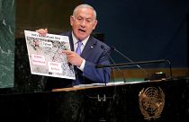 Israeli Prime Minister Benjamin Netanyahu Prime addresses the General Assem
