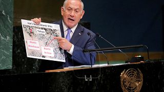 Israeli Prime Minister Benjamin Netanyahu Prime addresses the General Assem
