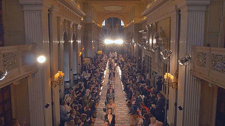 Dior cruises the catwalk at Blenheim Palace