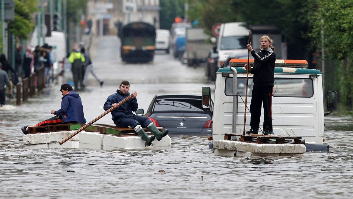 بارندگی شدید در فرانسه و آلمان