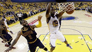 Warriors win game one of NBA finals rematch against Cleveland