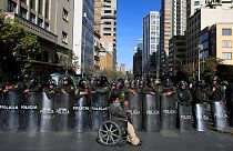 تظاهرات معلولان در بولیوی با مداخله پلیس به خشونت گرایید