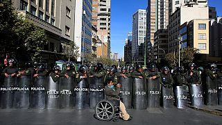 Shocking scenes at disabled protest in Bolivia