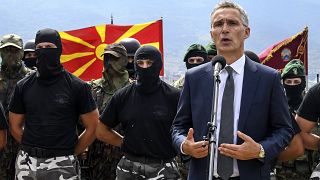 Image: NATO Secretary General Jens Stoltenberg visits Skopje